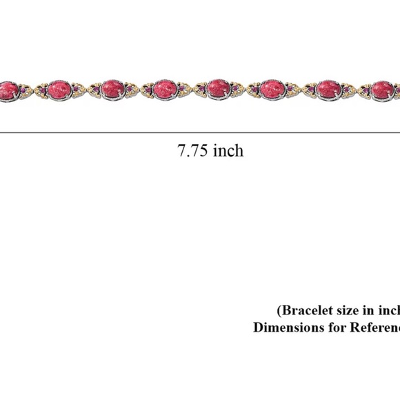 Norwegian Thulite Garnet Bracelet - Picture 10 of 12